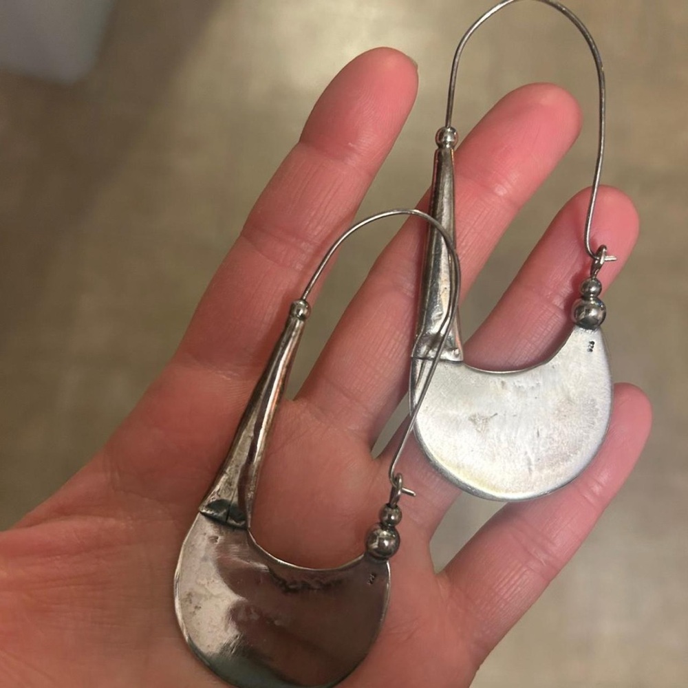 925s Sterling Silver Afghani Tribal Fusion Earrings